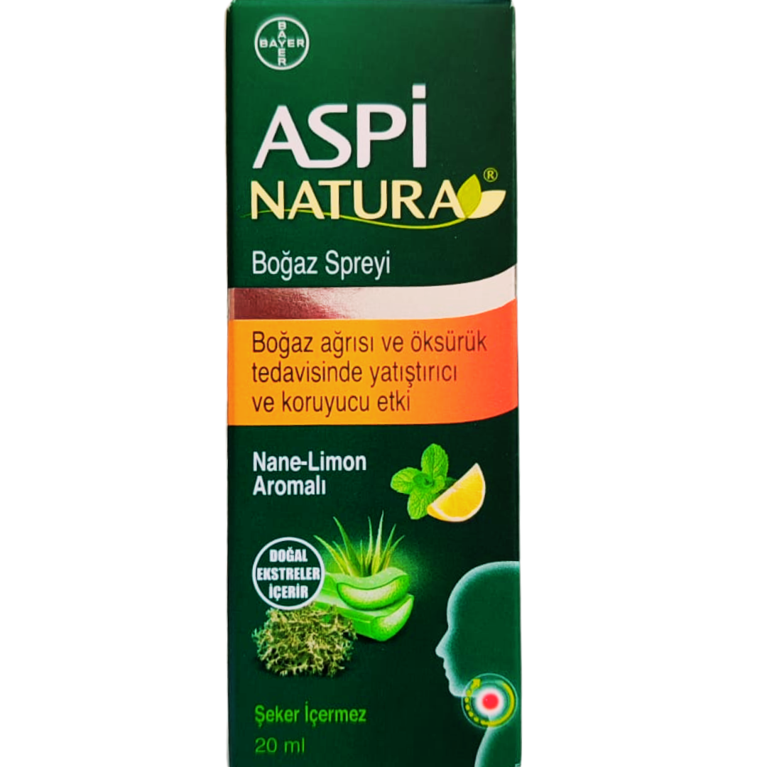 AspiNatura Boğaz Spreyi 20 ml Nane-Limon