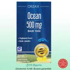 Ocean Omega 3 Balık Yağı 500 mg 60 Kapsül