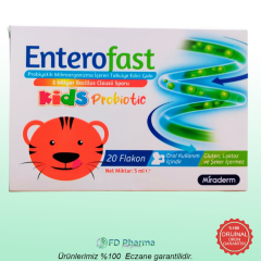 Miraderm Enterofast Kids Probiotic Takviye Edici Gıda 20 Flakon