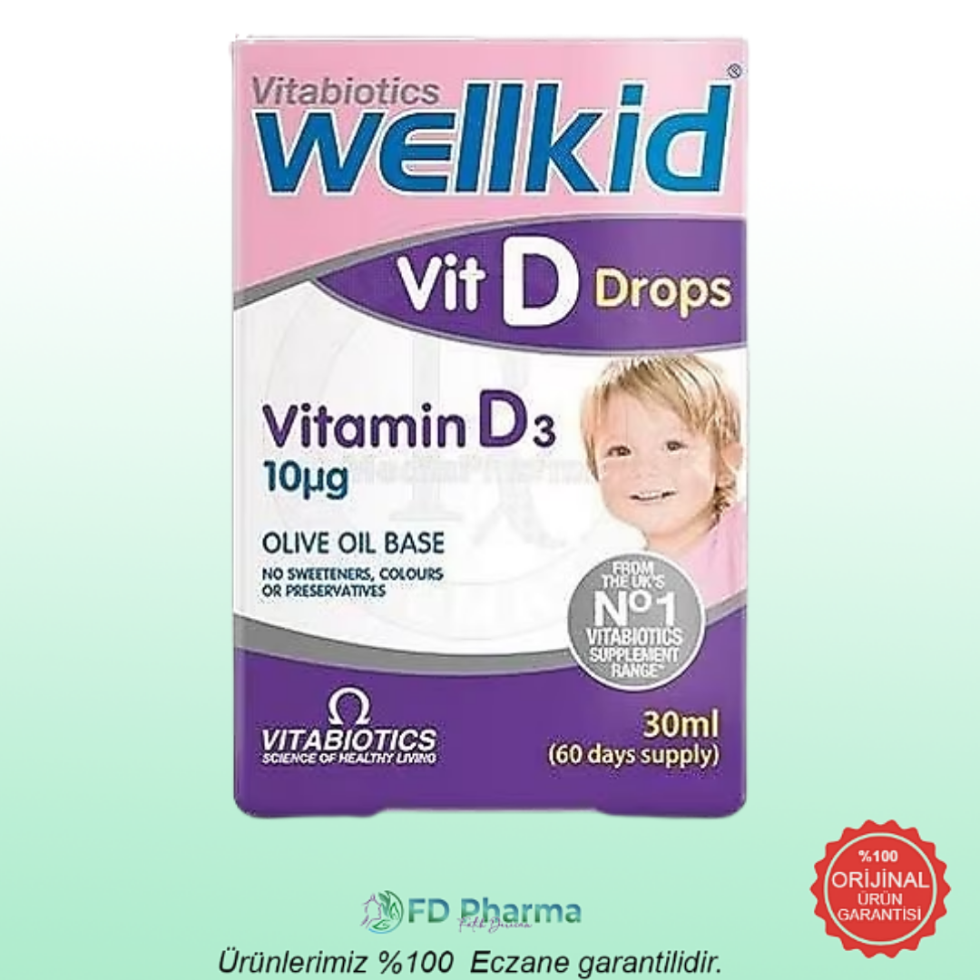 Vitabiotics Wellkid Vit Drops Vitamin D3 Takviye Edici Gıda 30 ml