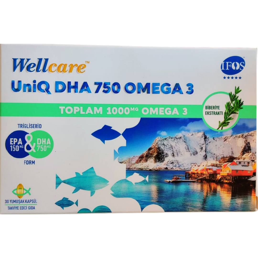 Wellcare Omega 3 Balık Yağı 750 mg 30 Kapsül