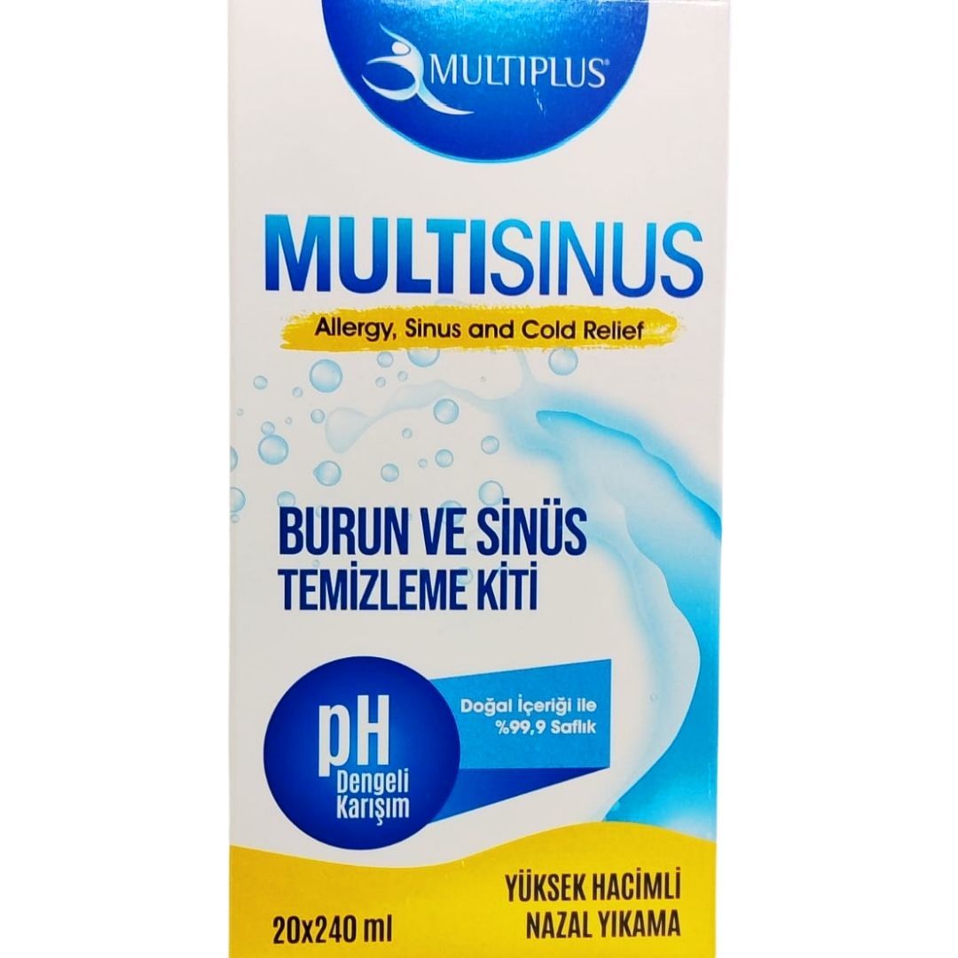 Multisinüs  Burun ve Sinüs Temizleme Kiti + 20 adet toz