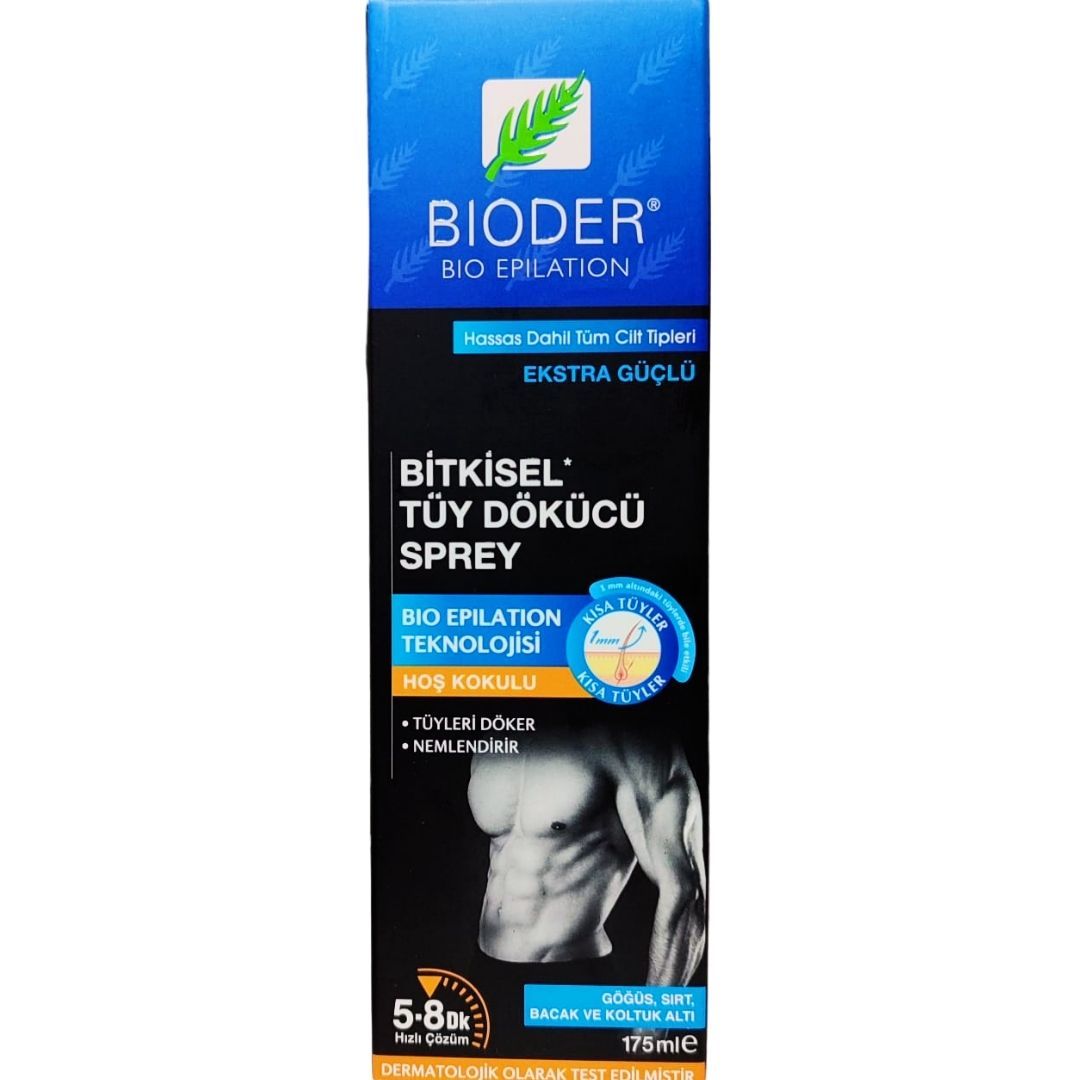 Bioder Erkekler İçin Bitkisel Tüy Dökücü Sprey 175 ml