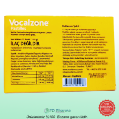 Vocalzone Ballı Limonlu Pastil 12'li