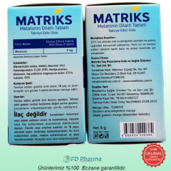 Matriks Melatonin 3 mg 30 Dil Altı Tableti