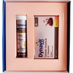 Dynavit Vitamin C + D + Çinko 15 Efervesan Tablet + Dynavit Herbal Izlanda Yosunu Vitamin C 16 Pastil