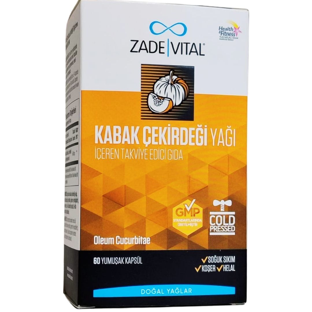 Zade Vital Kabak Çekirdeği Yağı 320 mg 60 Yumuşak Kapsül