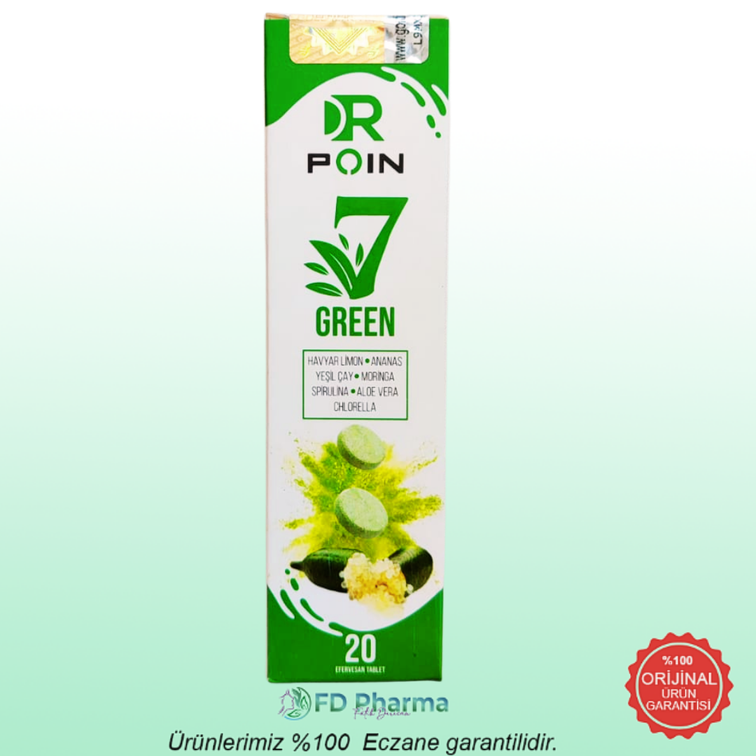 Dr. Poin 7 Green Efervesan Tablet 20'li