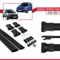 Renault Express 2021 ve Sonrası ile Uyumlu FLY Model Ara Atkı Tavan Barı Siyah 2 Adet