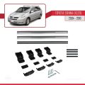 Toyota Sienna 2 (XL20) 2004-2010 Arası ile Uyumlu BASIC Model Ara Atkı Tavan Barı Gri 2 Adet