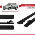 BMW X5 (E53) 2000-2006 Arası ile Uyumlu BASIC Model Ara Atkı Tavan Barı Siyah 2 Adet