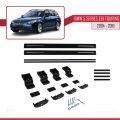 BMW 5 Serisi (E61) Touring 2004-2010 Arası ile Uyumlu BASIC Model Ara Atkı Tavan Barı Siyah 2 Adet