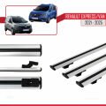 Renault Express 2021 ve Sonrası ile Uyumlu BASIC Model Ara Atkı Tavan Barı Gri 3 Adet
