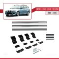 BMW 3 Serisi (E46) Touring 1999-2005 Arası ile Uyumlu BASIC Model Ara Atkı Tavan Barı Gri 2 Adet