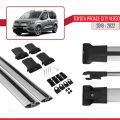 Toyota Proace City Verso 2019-2022 Arası ile Uyumlu FLY Model Ara Atkı Tavan Barı Gri 2 Adet