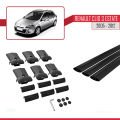 Renault Clio 3 Estate 2005-2012 Arası ile Uyumlu FLY Model Ara Atkı Tavan Barı Siyah 3 Adet