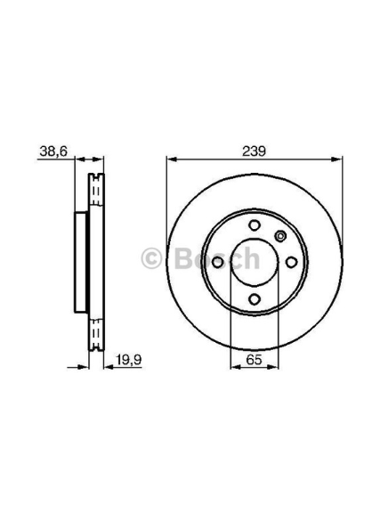 Volkswagen Golf Passat Jetta I-II-III Ön Fren Diski, 1983-1995, 1.6-1.9 TDI,