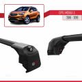 Opel Mokka X (J13) 2016-2019 Arası ile Uyumlu ACE-2 Ara Atkı Tavan Barı Siyah 2 Adet