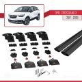 Opel Crossland X 2017-2020 Arası ile Uyumlu ACE-2 Ara Atkı Tavan Barı Siyah 2 Adet