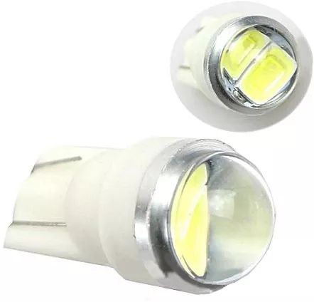 T10 Led Ampul 2 Çipli Mercekli Beyaz 12 Volt