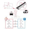 Peugeot 206 SW 2002-2008 Arası ile Uyumlu FLY Model Ara Atkı Tavan Barı Gri 2 Adet