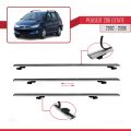 Peugeot 206 SW 2002-2008 Arası ile Uyumlu BASIC Model Ara Atkı Tavan Barı Gri 3 Adet