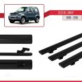 Suzuki Jimny 3 1998-2018 Arası ile Uyumlu BASIC Model Ara Atkı Tavan Barı Siyah 3 Adet