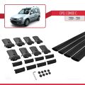 Opel Combo C 2001-2011 Arası ile Uyumlu FLY Model Ara Atkı Tavan Barı Siyah 4 Adet