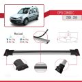 Opel Combo C 2001-2011 Arası ile Uyumlu FLY Model Ara Atkı Tavan Barı Gri 4 Adet