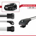 Nissan Qashqai 2 (J11) Post-Facelift 2017-2021 Arası ile Uyumlu ACE-1 Ara Atkı Tavan Barı Gri 2 Adet