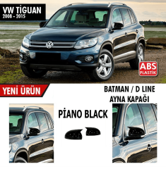 Volkswagen Tiguan 2008-2015 Batman Yarasa Ayna Kapağı Sinyalli Piano Black