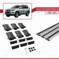 Toyota Land Cruiser Prado (J150) 2010-2023 Arası ile Uyumlu FLY Model Ara Atkı Tavan Barı Gri 3 Adet
