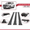 Toyota Land Cruiser (J300) 2022 ve Sonrası ile Uyumlu FLY Model Ara Atkı Tavan Barı Siyah 3 Adet
