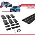 Ford Transit/Tourneo Connect 3 2022 ve Sonrası ile Uyumlu FLY Model Ara Atkı Tavan Barı Siyah 3 Adet