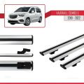 Vauxhall Combo E Life 2019-2022 Arası ile Uyumlu BASIC Model Ara Atkı Tavan Barı Gri 3 Adet