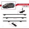 Toyota Sienna 3 (XL30) 2011-2020 Arası ile Uyumlu BASIC Model Ara Atkı Tavan Barı Siyah 3 Adet