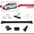 Toyota Sienna 4 (XL40) 2021 ve Sonrası ile Uyumlu FLY Model Ara Atkı Tavan Barı Siyah 2 Adet