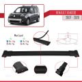 Renault Kangoo 2 (X61) 2007-2020 Arası ile Uyumlu FLY Model Ara Atkı Tavan Barı Siyah 2 Adet