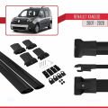 Renault Kangoo 2 (X61) 2007-2020 Arası ile Uyumlu FLY Model Ara Atkı Tavan Barı Siyah 2 Adet