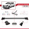 Renault Clio 4 ST 2013-2020 Arası ile Uyumlu FLY Model Ara Atkı Tavan Barı Gri 2 Adet