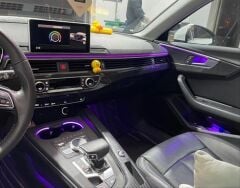 Audi A4 B9 2016+ İçin Uyumlu 30 Renk Ambians Aydınlatma( Tek Renk Ambians olan araçlar için)