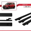 Skoda Yeti 2009-2017 Arası  ile Uyumlu BASIC Model Ara Atkı Tavan Barı Siyah 3 Adet