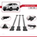 Chevrolet Captiva 2016-2018 Arası ile Uyumlu FLY Model Ara Atkı Tavan Barı Gri 3 Adet