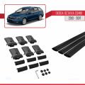 Skoda Octavia 3 (5E) Combi Pre-Facelift 2013-2017 Arası ile Uyumlu FLY Model Ara Atkı Tavan Barı Siyah 3 Adet