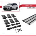 BMW X7 (G07) 2020 ve Sonrası ile Uyumlu FLY Model Ara Atkı Tavan Barı Gri 3 Adet