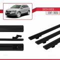 Skoda Karoq 2017 ve Sonrası ile Uyumlu BASIC Model Ara Atkı Tavan Barı Siyah 3 Adet