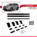 Nissan Rogue 2 (T32) 2014-2020 Arası ile Uyumlu BASIC Model Ara Atkı Tavan Barı Siyah 2 Adet