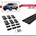 Chevrolet Blazer 1995-2005 Arası ile Uyumlu FLY Model Ara Atkı Tavan Barı Siyah 3 Adet