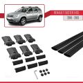 Renault Duster (HS) Pre-Facelift 2010-2013 Arası ile Uyumlu FLY Model Ara Atkı Tavan Barı Siyah 3 Adet