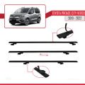 Toyota Proace City Verso 2019-2022 Arası ile Uyumlu BASIC Model Ara Atkı Tavan Barı Siyah 2 Adet